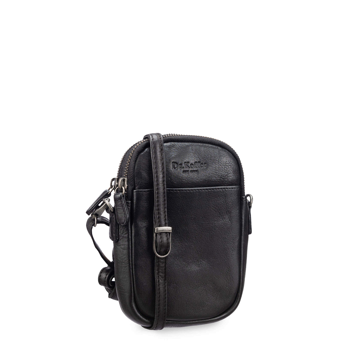 Сумка через плечо Dr.Koffer из натуральной кожи черная