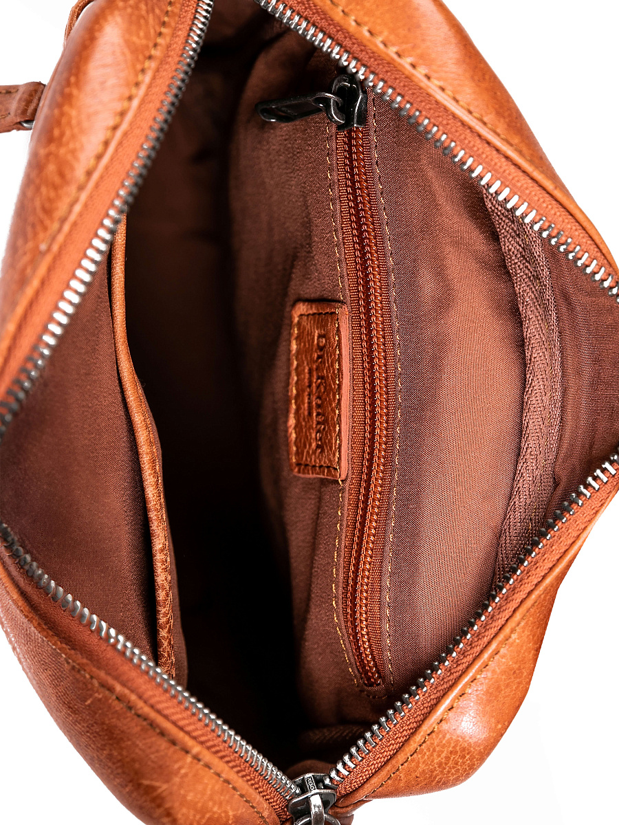 Сумка через плечо Dr.Koffer из натуральной кожи коричневая