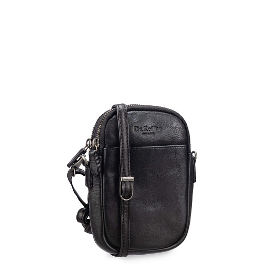 Сумка через плечо Dr.Koffer из натуральной кожи черная