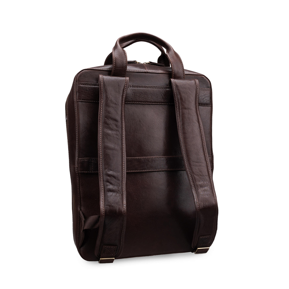Рюкзак Dr.Koffer из натуральной кожи темно-коричневый