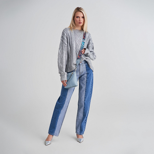 Женская сумка Dr. Koffer из натуральной кожи голубая