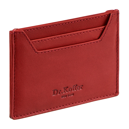 Кредитница Dr.Koffer из натуральной кожи красная