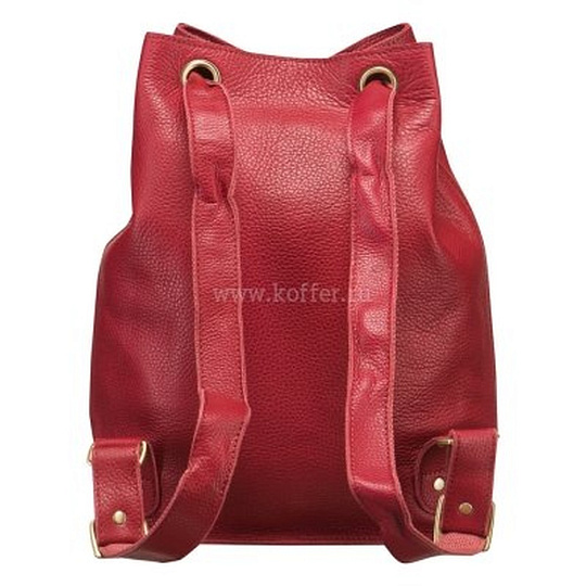 Женский красный рюкзак-трансформер из натуральной кожи в стиле "авангард" Dr.Koffer T9096-7-12