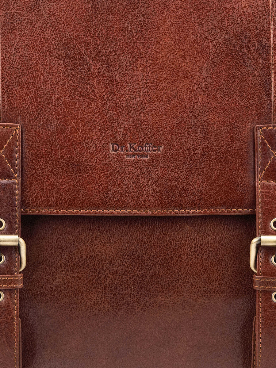 Портфель Dr.Koffer из натуральной кожи светло-коричневый