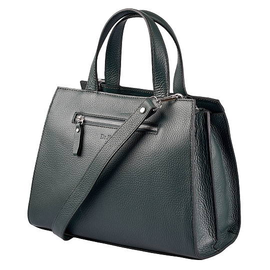 Женская сумка Dr. Koffer из натуральной кожи зеленая