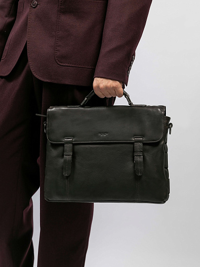 Портфель Dr.Koffer из натуральной кожи коричневый