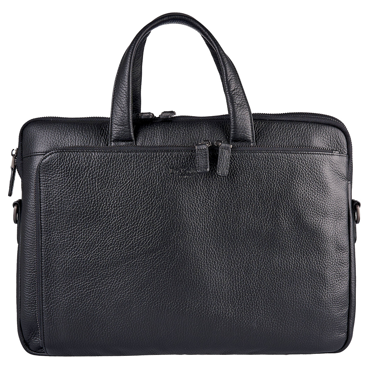 Деловая сумка Dr.Koffer из натуральной кожи черная