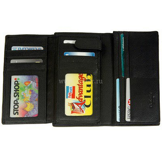 Портмоне Dr.Koffer из натуральной кожи черное