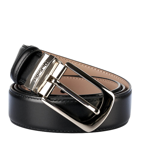 Ремень Dr. Koffer из натуральной кожи черный