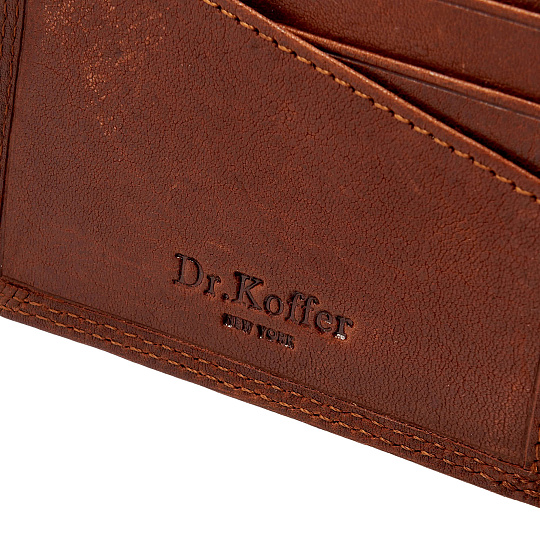 Портмоне Dr.Koffer из натуральной кожи светло-коричневое