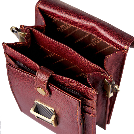 Сумка через плечо Dr.Koffer из натуральной кожи коричневая