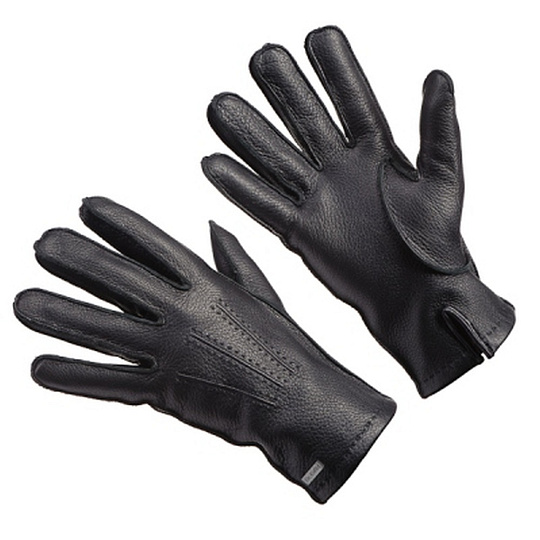 Мужские перчатки из черной кожи с шерстяной подкладкой Dr.Koffer H710017-40-04