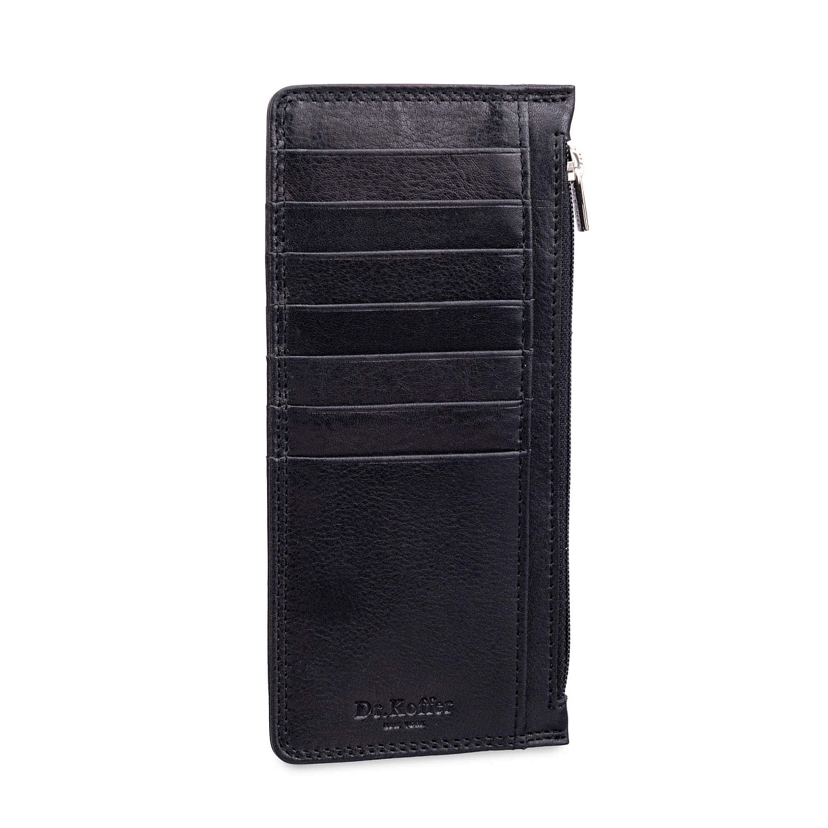 Кредитница Dr.Koffer из натуральной кожи черная