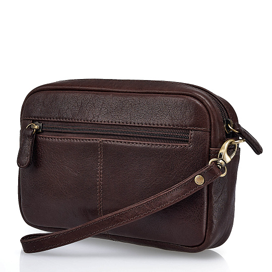 Сумка барсетка из натуральной кожи Dr. Koffer коричневая