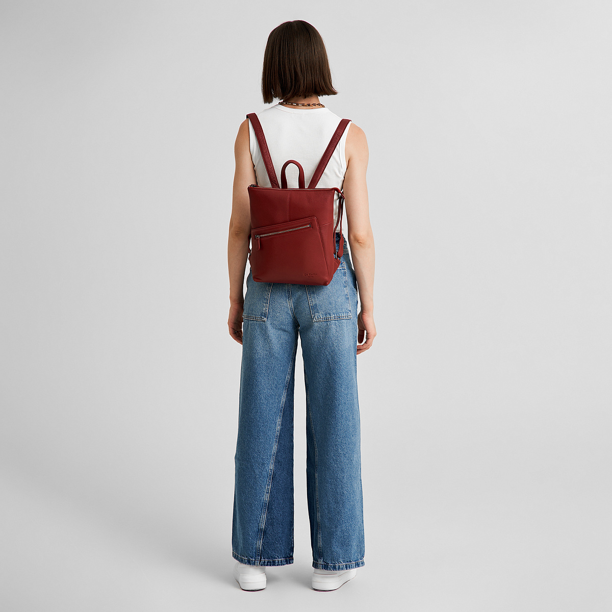 Рюкзак Dr.Koffer из натуральной кожи бордовый