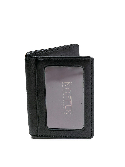 Визитница Dr.Koffer из натуральной кожи черная