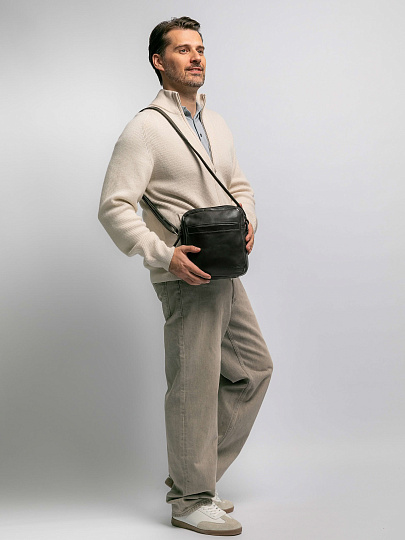 Сумка через плечо Dr.Koffer из натуральной кожи коричневая