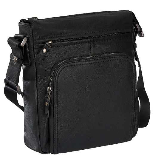 Сумка через плечо Dr.Koffer из натуральной кожи черная