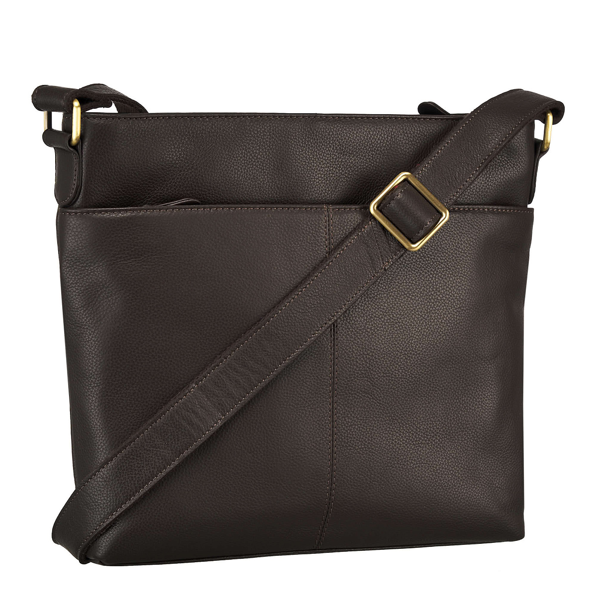 Сумка через плечо Dr.Koffer из натуральной кожи коричневая