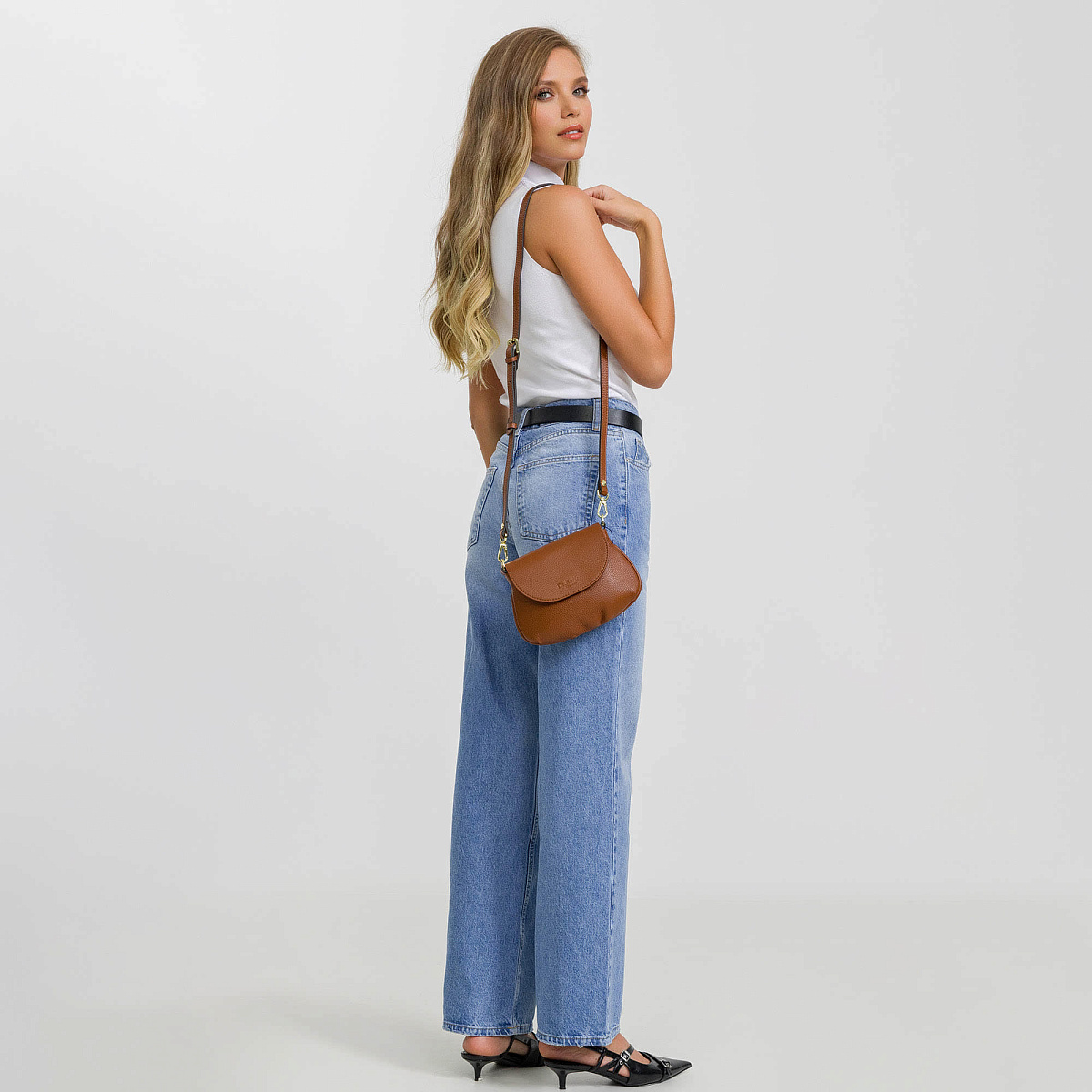 Женская сумка Dr. Koffer из натуральной кожи коричневая