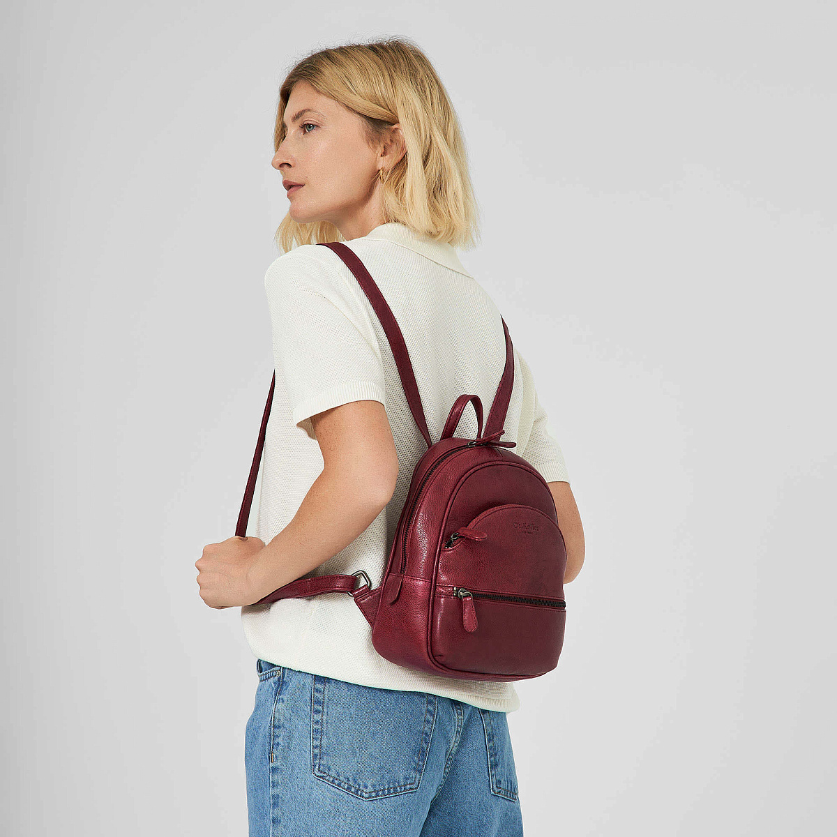 Рюкзак Dr.Koffer из натуральной кожи бордовый