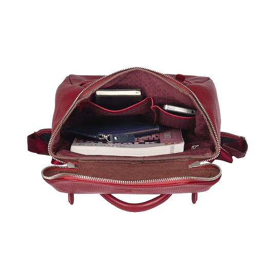 Рюкзак Dr.Koffer из натуральной кожи бордовый