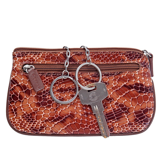 Ключница с карманами на замке из дорогой кожи Dr.Koffer X510209-22-09