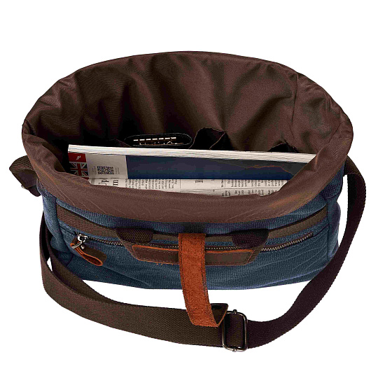 Сумка через плечо Dr.Koffer из канваса и натуральной кожи