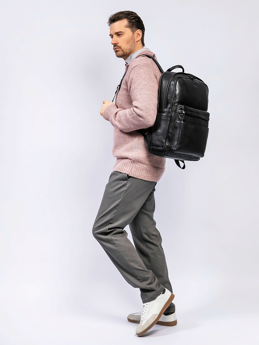 Рюкзак Dr. Koffer из натуральной кожи черный