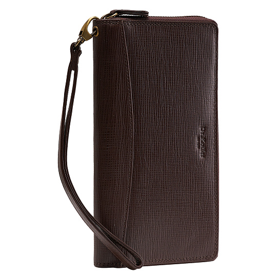 Портмоне Dr.Koffer из натуральной кожи коричневое