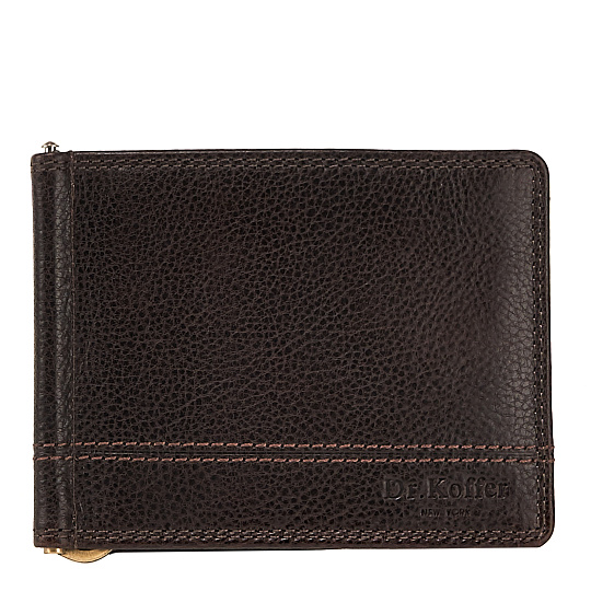 Зажим для денег Dr.Koffer из натуральной кожи коричневый