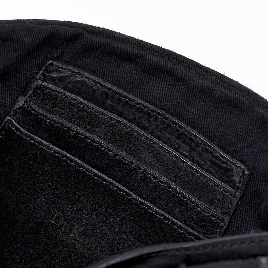 Сумка через плечо Dr.Koffer из натуральной кожи черная