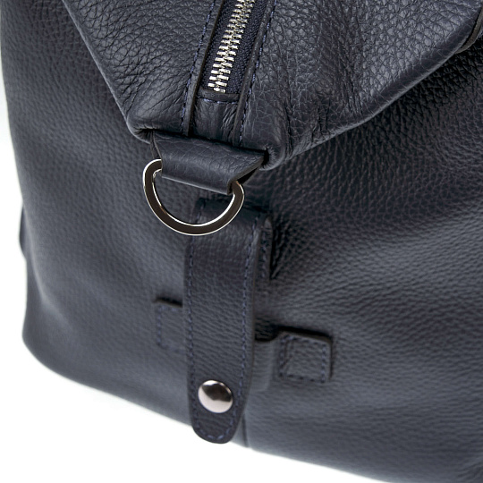 Дорожная сумка Dr.Koffer из натуральной кожи синяя