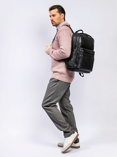 Рюкзак Dr. Koffer из натуральной кожи черный