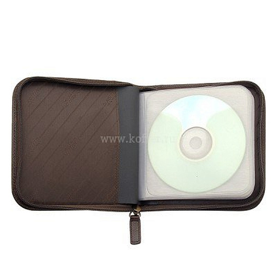 Футляр для CD Dr.Koffer из натуральной кожи коричневый