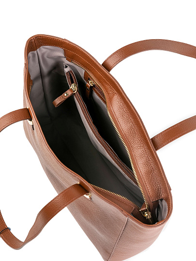 Женская сумка Dr.Koffer из натуральной кожи коричневая