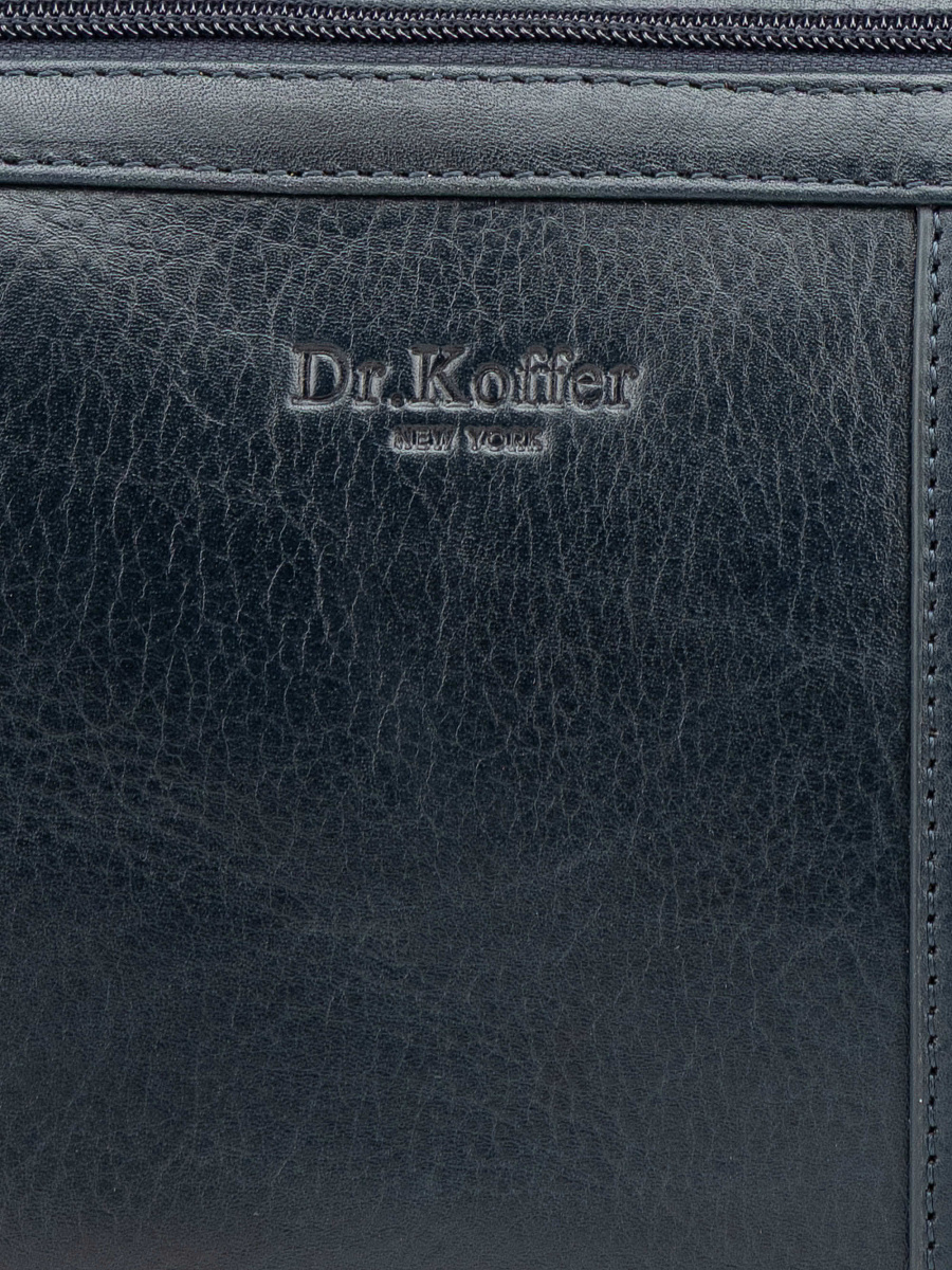 Сумка-визитка Dr. Koffer из натуральной кожи синяя