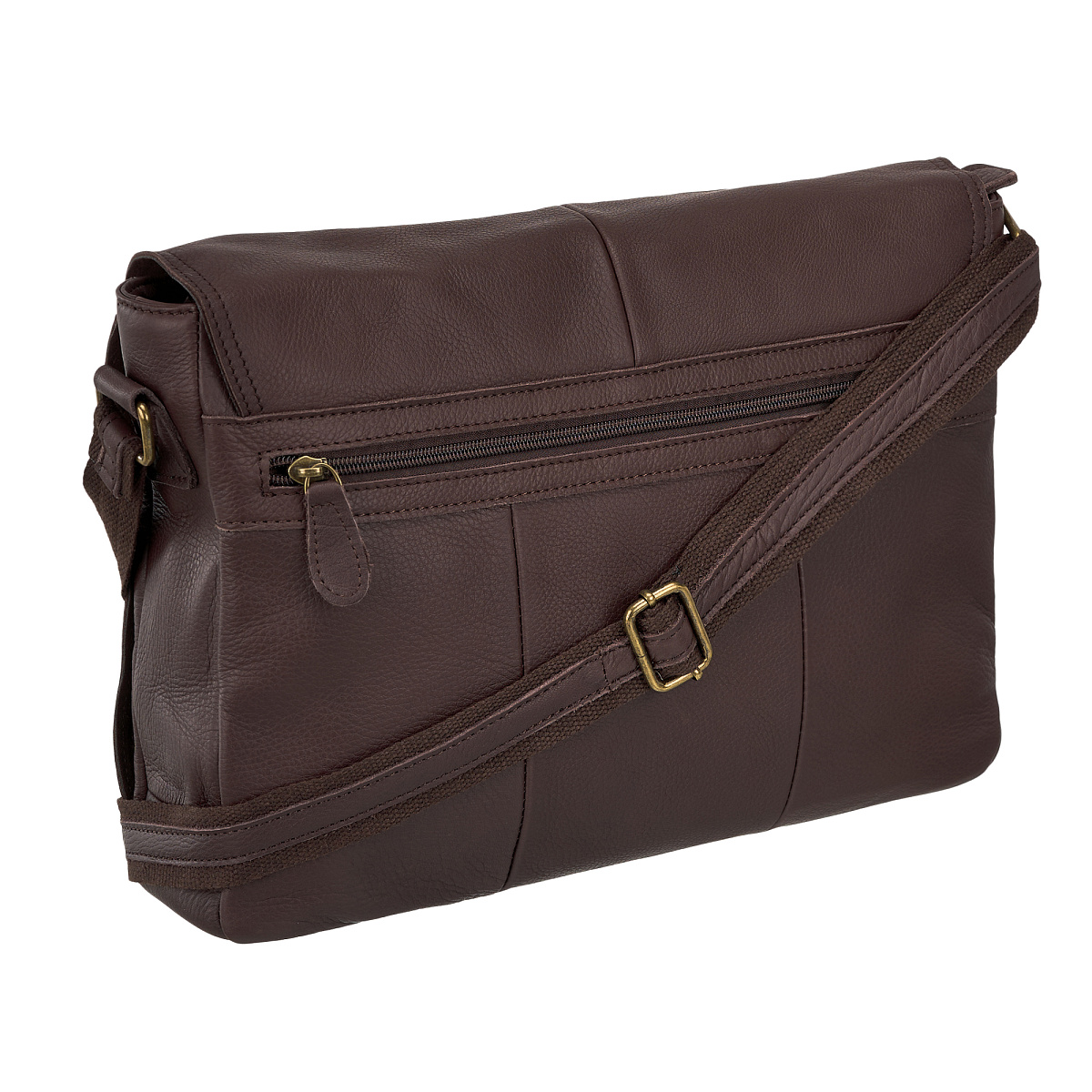 Деловая сумка Dr.Koffer из натуральной кожи темно-коричневая