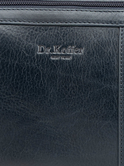 Сумка-визитка Dr. Koffer из натуральной кожи синяя