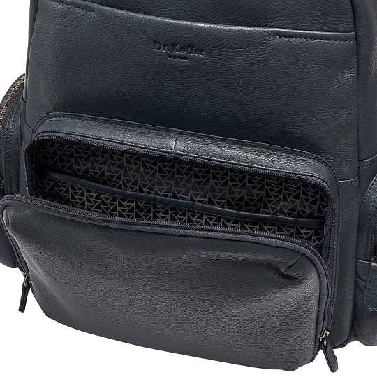 Рюкзак Dr.Koffer из натуральной кожи синий