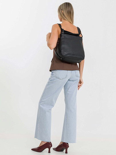 Женская сумка Dr.Koffer из натуральной кожи чёрная