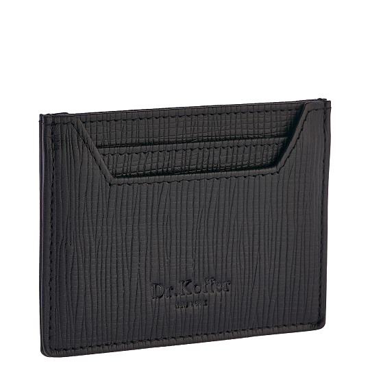 Кредитница Dr.Koffer из натуральной кожи черная