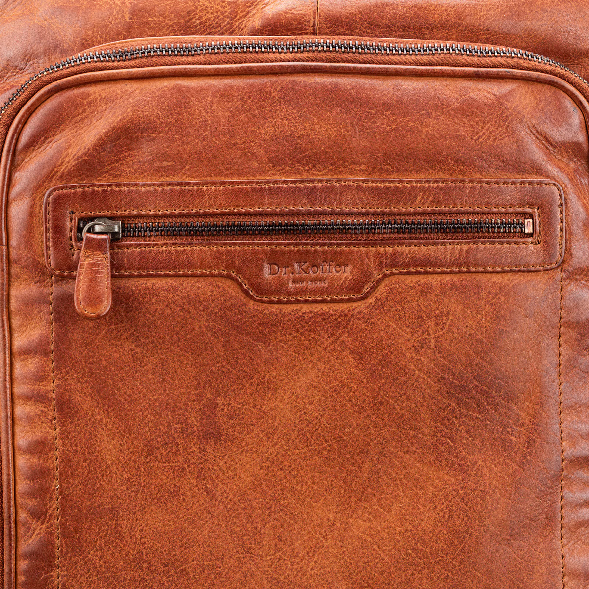 Рюкзак Dr.Koffer из натуральной кожи светло-коричневый