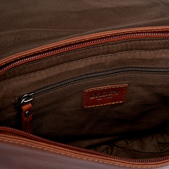 Женская сумка Dr.Koffer из натуральной кожи светло-коричневая