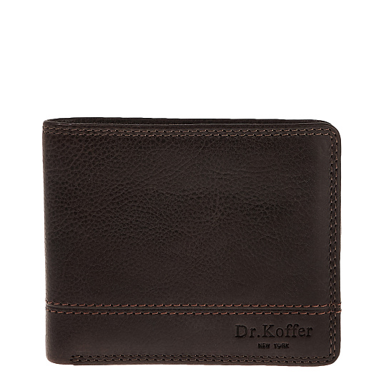 Портмоне Dr.Koffer из натуральной кожи коричневое