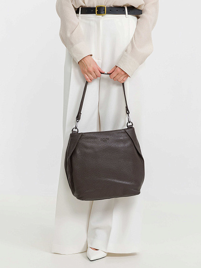 Женская сумка Dr.Koffer из натуральной кожи коричневая