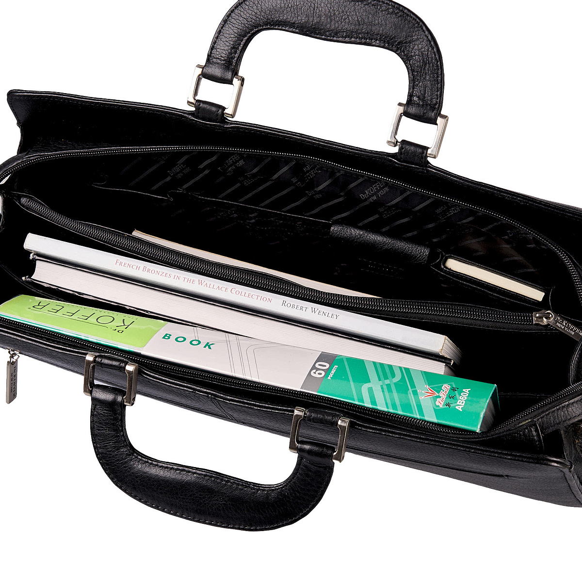 Портфель Dr.Koffer из натуральной кожи черный