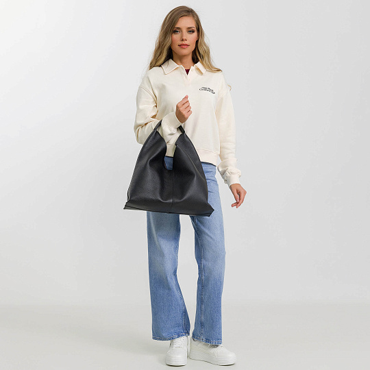 Женская сумка Dr. Koffer из натуральной кожи черная