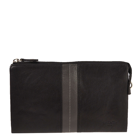 Сумка барсетка из натуральной кожи Dr. Koffer черная