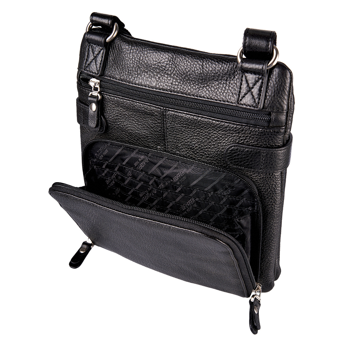 Сумка через плечо Dr.Koffer из натуральной кожи черная